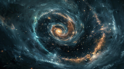 Blue Vortex Tech Sci-Fi Abstract Line Light Beam Glossy Background