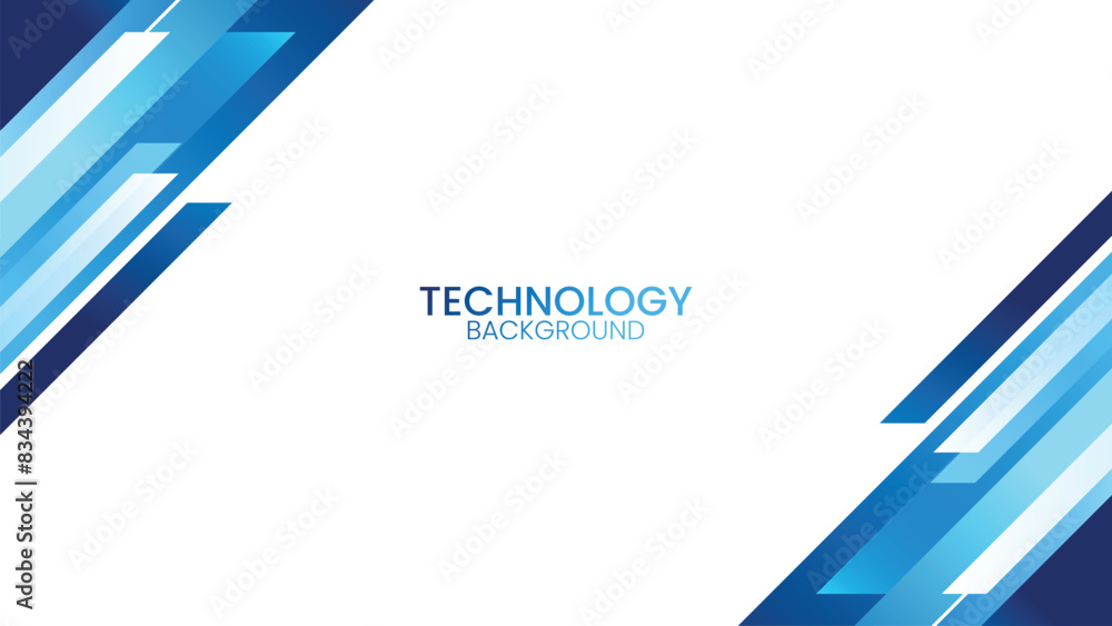 Aufkleber abstract blue technology background. geometric banner with abstract graphic elements for presentatio
