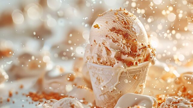 Editorial Photography, A captivating visual journey through the vibrant history of Gelato Delight, its evolution etched across distressed textures and eroded surfaces, founders' profiles and key