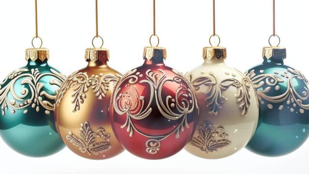 Elegante Weihnachtskugeln, made by AI