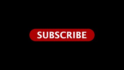 animated subscribe button for youtube videos, 60fps animation with red button and black background