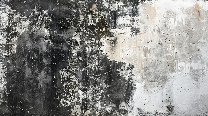 Abstract dark black and gray cement texture on an old wall with a light white gradient background