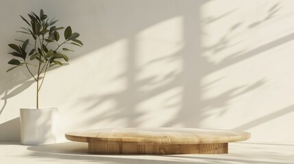 Wooden Tabletop Counter Display for Cosmetic and Skincare Showcase