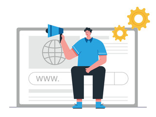 SEO marketing. SEO vector illustration