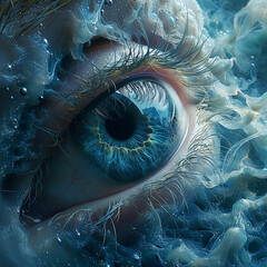 Beautiful Eyes Textured Photo Wallpaper and Background