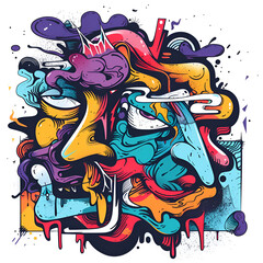 productivity, Adorable, Bold Colors, Graffiti, Contour, Vector, White Background, Detailed