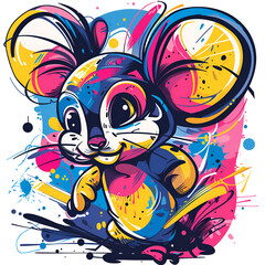 Naklejka premium productivity, Adorable, Bold Colors, Graffiti, Contour, Vector, White Background, Detailed