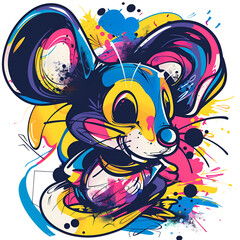 Productivity, Adorable, Bold Colors, Graffiti, Contour, Vector, White Background, Detailed