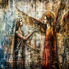Painted Textured Wall Photo Wallpaper and Background