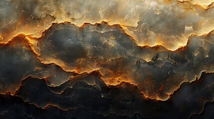 An abstract depiction of glacial rocks, highlighting the grooved and polished textures formed by glacier movement, rich earthy hues, high contrast, hd quality, soft glow.