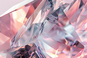 Fototapeta premium Abstract, geometric crystal shapes in a sleek, modern design. 