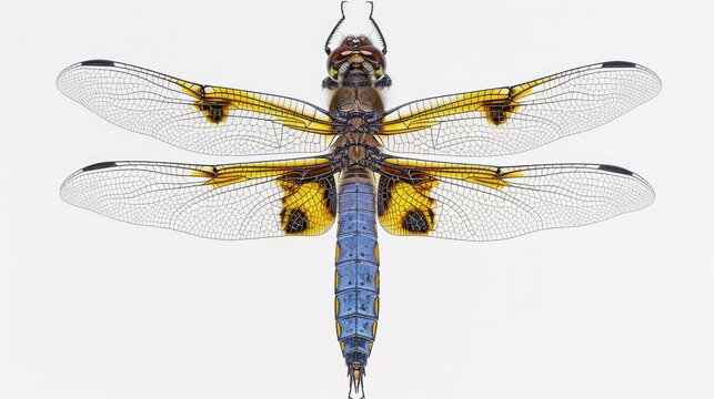 Male of the Broad bodied Chaser Dragonfly Libellula depressa
