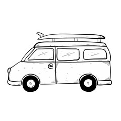 Sketch illustration of a car