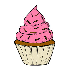 illustration of a cupcake