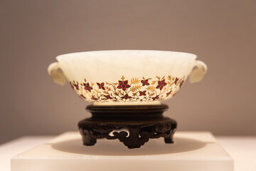 jade bowl with jewelry of the Forbidden City treasure gallery collection