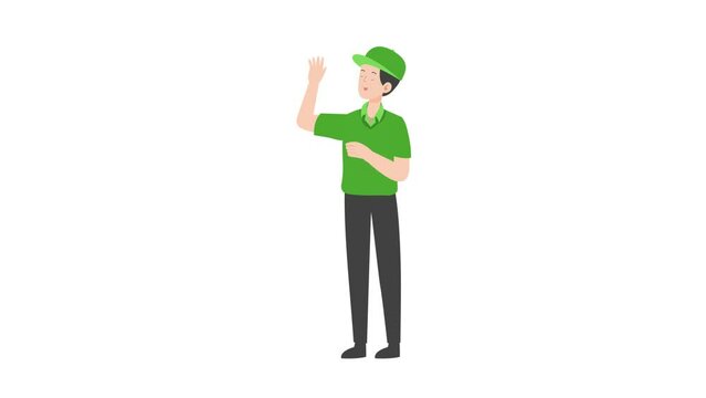 Delivery Man Saying Hello