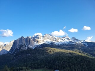 mountains in the snow