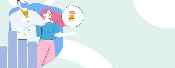 Medical characters fighting the epidemic flat vector concept operation hand drawn illustration
