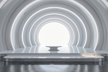 Naklejka premium Futuristic Empty Podium