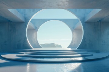 Futuristic Empty Podium