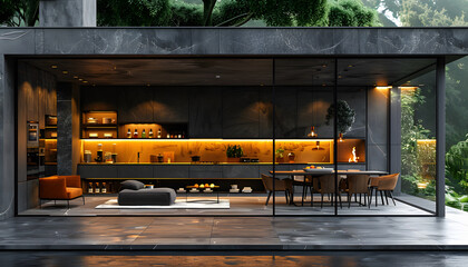 interior of a kitchen