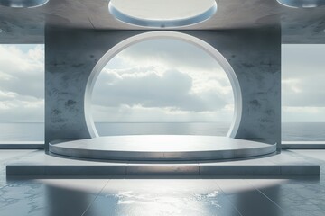 Fototapeta premium Futuristic Empty Podium