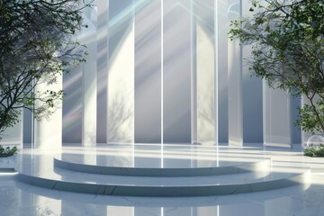 Futuristic Empty Podium