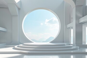 Fototapeta premium Futuristic Empty Podium