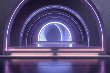 Futuristic Empty Podium