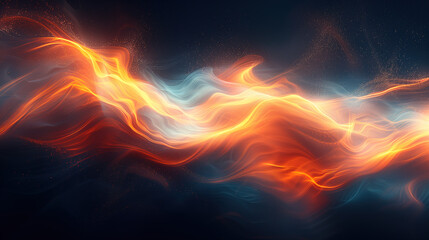 Yellow-orange line, glass technology, sci-fi abstract lines, colorful light beam background