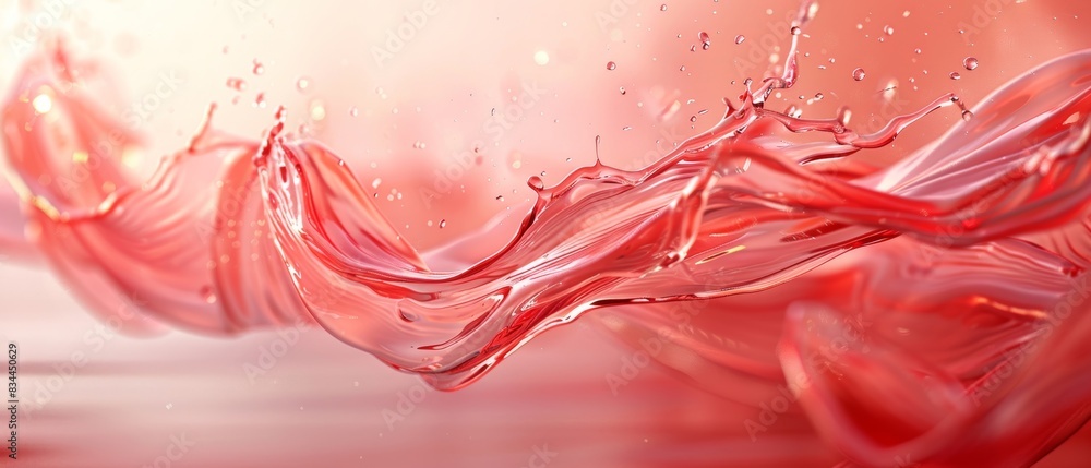 Aufkleber a dynamic and elegant splash of red liquid in motion, capturing the fluidity and grace of the water 