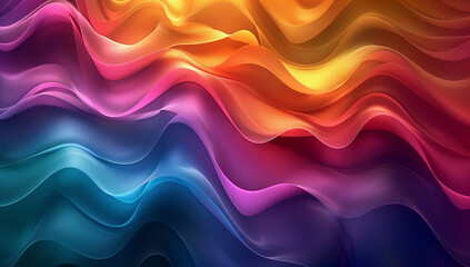 虹色に波打つ滑らかで抽象的な背景画像