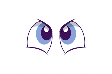 Comic Eyes Flat Sticker Design