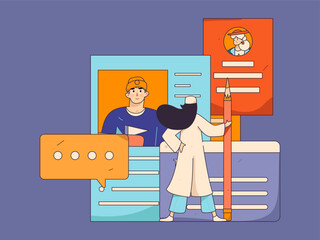 Medical characters fighting the epidemic flat vector concept operation hand drawn illustration
