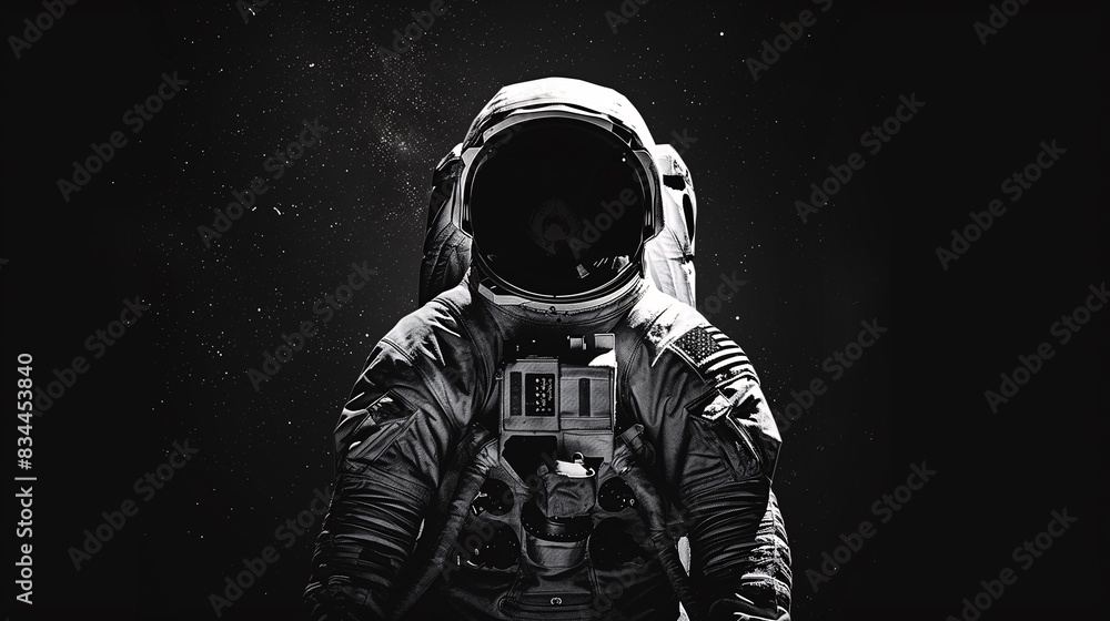 Wall mural a man in an astronaut suit with a camera in his hand.