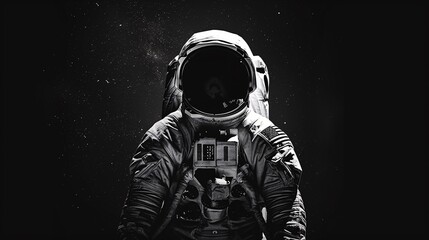 a man in an astronaut suit with a camera in his hand.