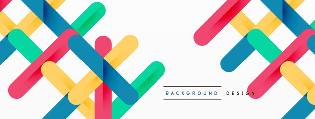 Colorful lines with shadows. Geometric background design. Vector Illustration For Wallpaper, Banner, Background, Card, Book Illustration, landing page