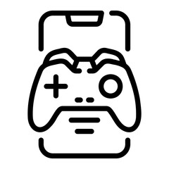 mobile game Line Icon