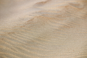 Sandy desert in Qatar, in the southern part of the country
