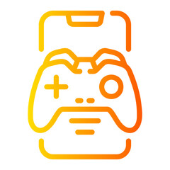 mobile game Line Gradient Icon