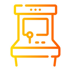 arcade machine Line Gradient Icon