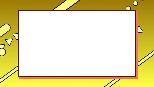 Frame, Shape, Pop, Loop, Animation, Material, 4K, Gold Background, Yellow