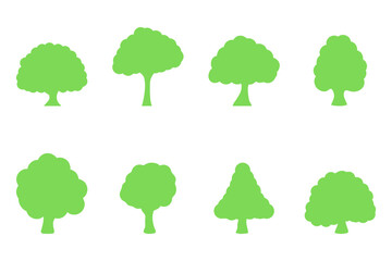 Tree icon set. Plant design