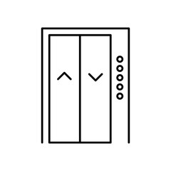Elevator line icon, simple flat trendy style illustration for web and app on white background..eps