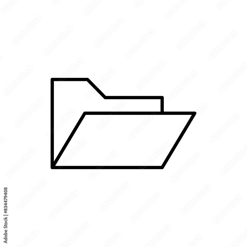 Poster folder icon vector, simple flat linear illustration for web and app on white background..eps