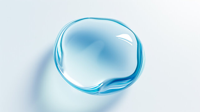白背景に透明感のある水色のジェル