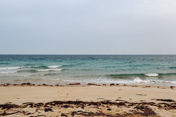The Persian Gulf coast in the south of Qatar, on the border with Saudi Arabia