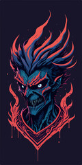 Fire rages through the underworld, a hellish inferno of pain and torment.