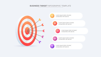 Business Goals Targets Infographic Design Template
