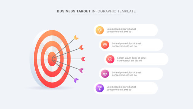 Business Goals Targets Infographic Design Template